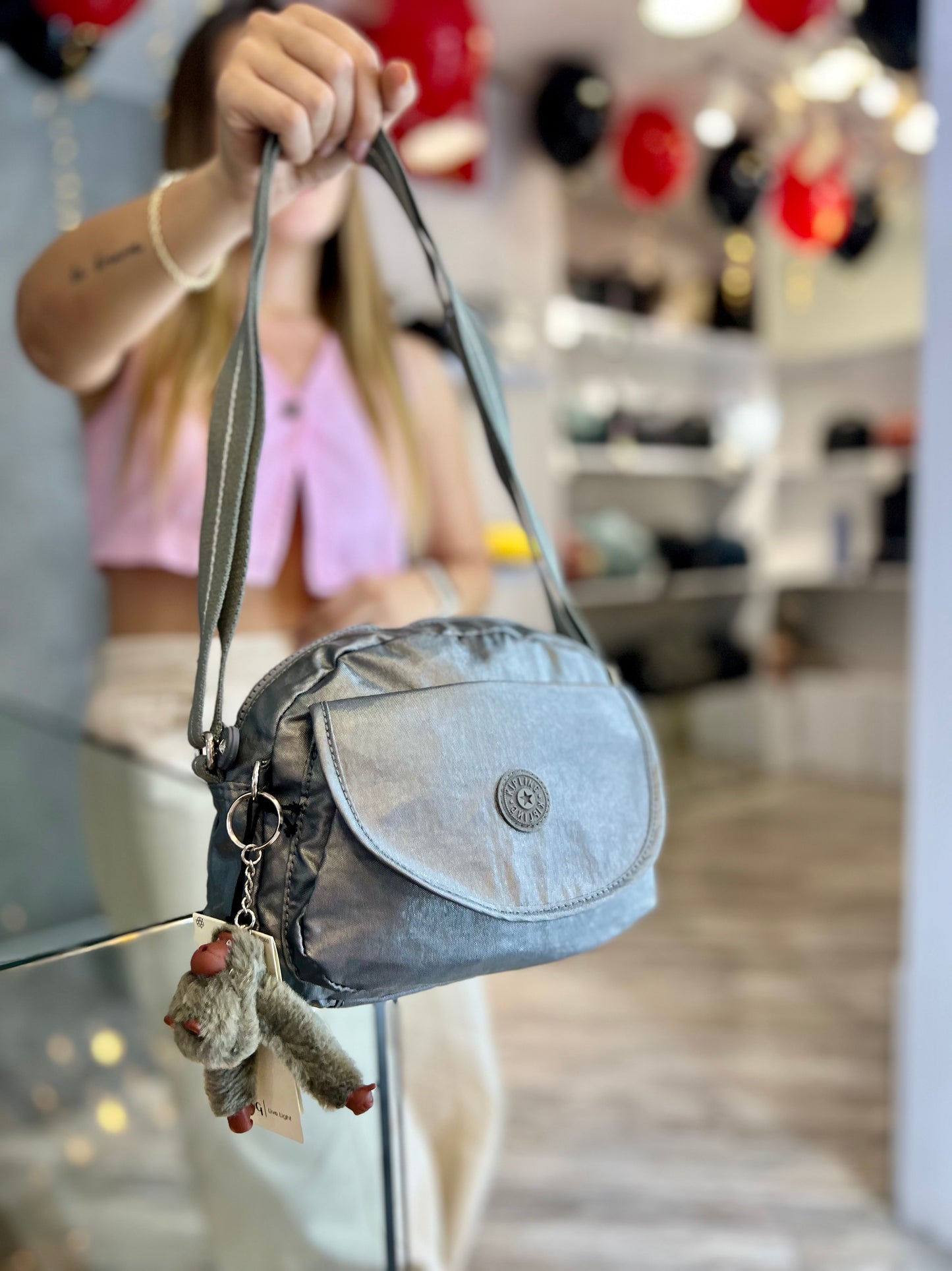 Bolso Manos Libres Plomo