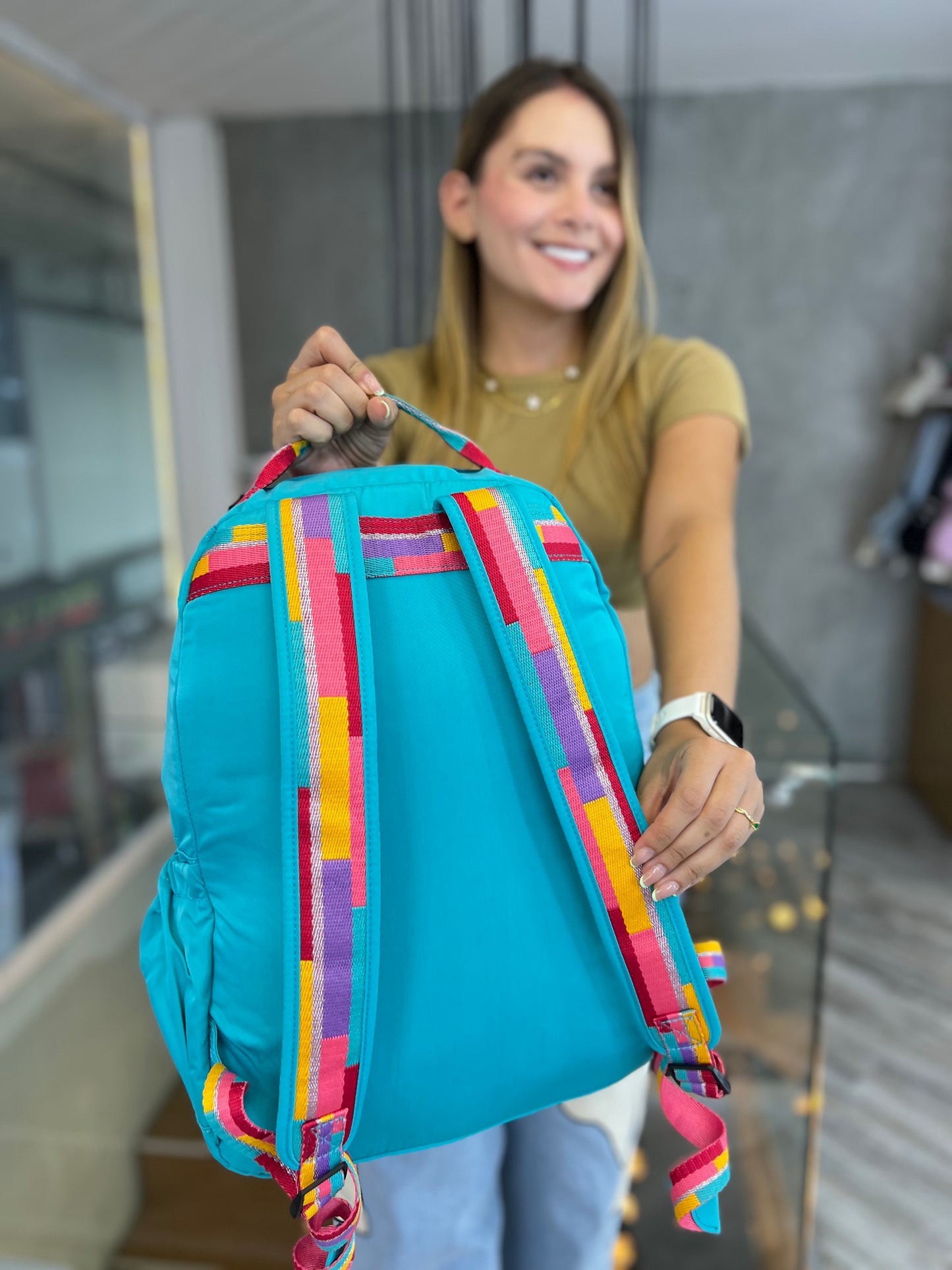 Morral Talla L Aguamarina