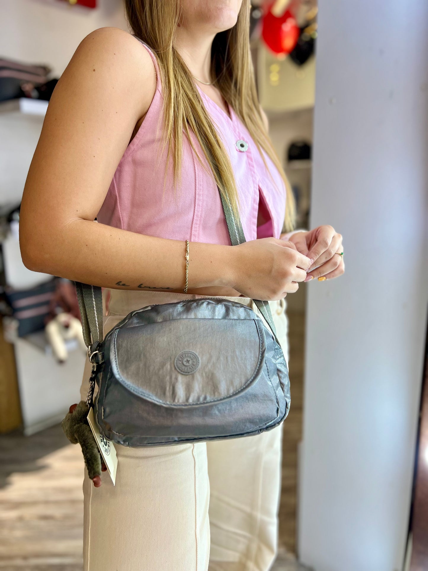 Bolso Manos Libres Plomo