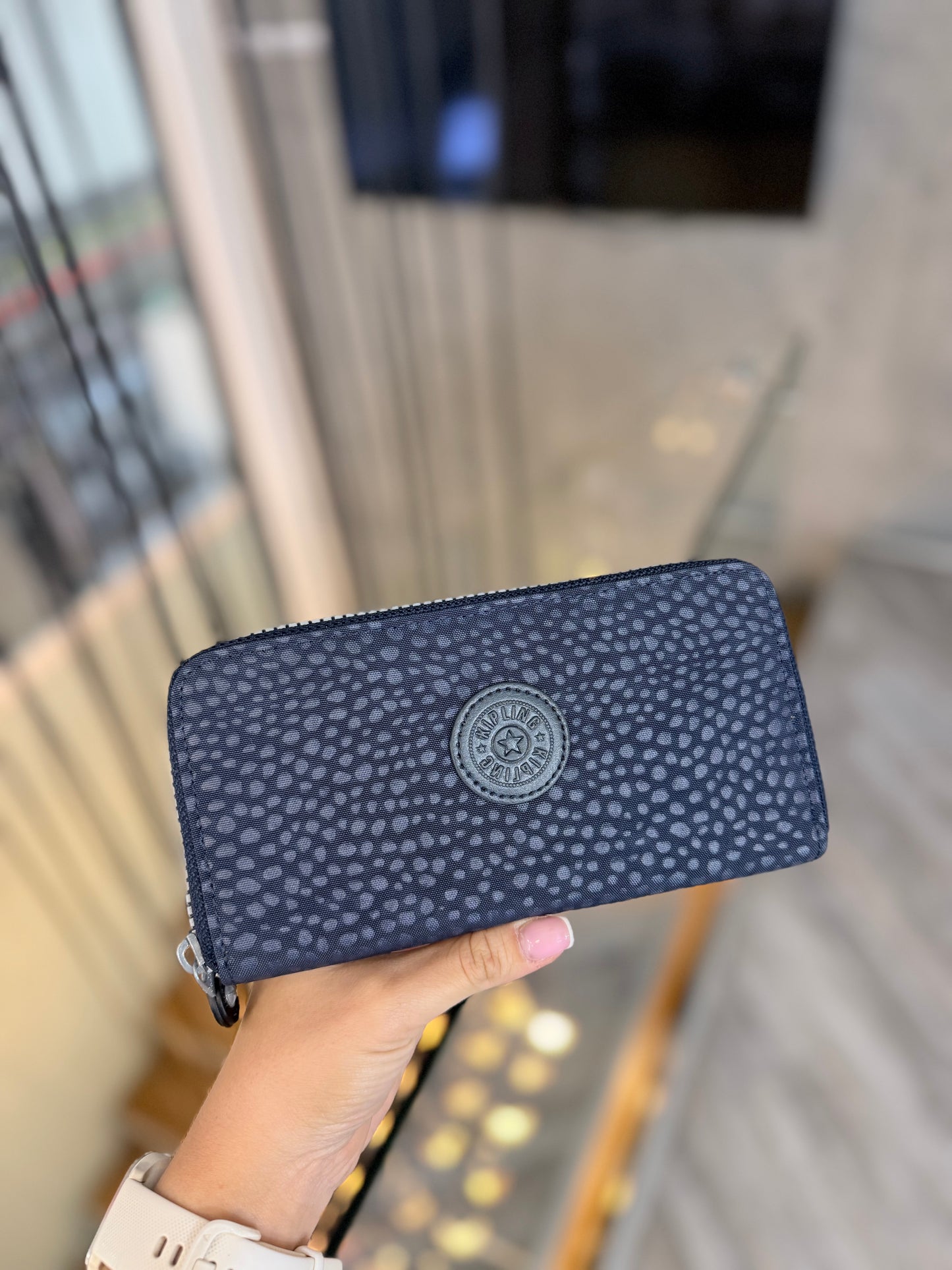 Billetera Azul Estampado