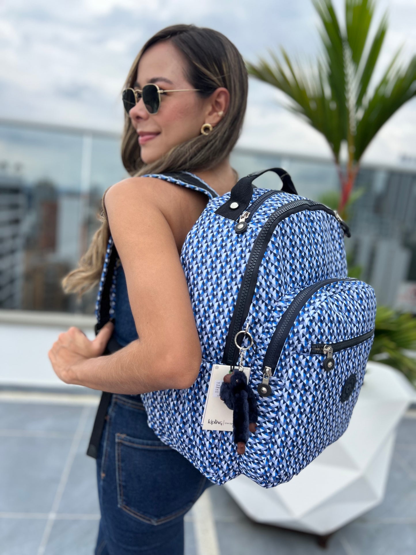 Morral Talla L Azul Estampado