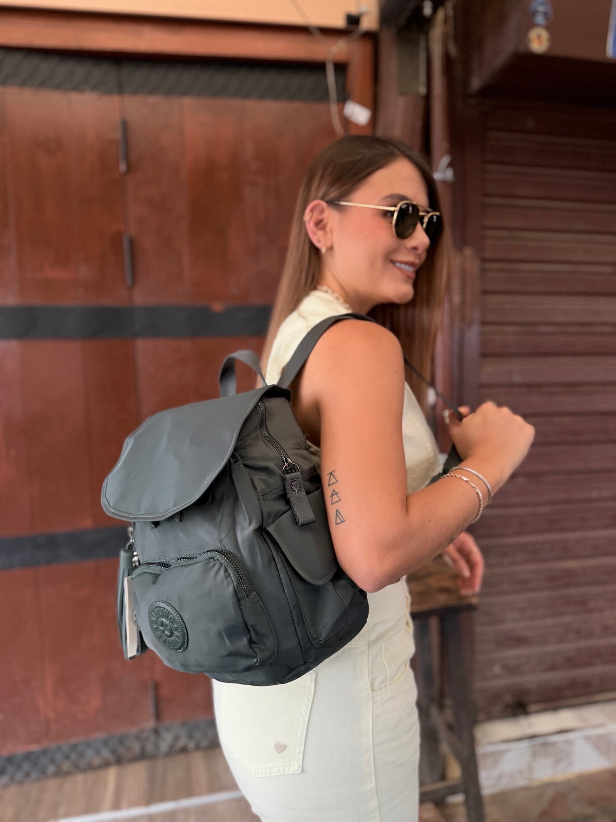 Morral City Pack S Verde Lujo
