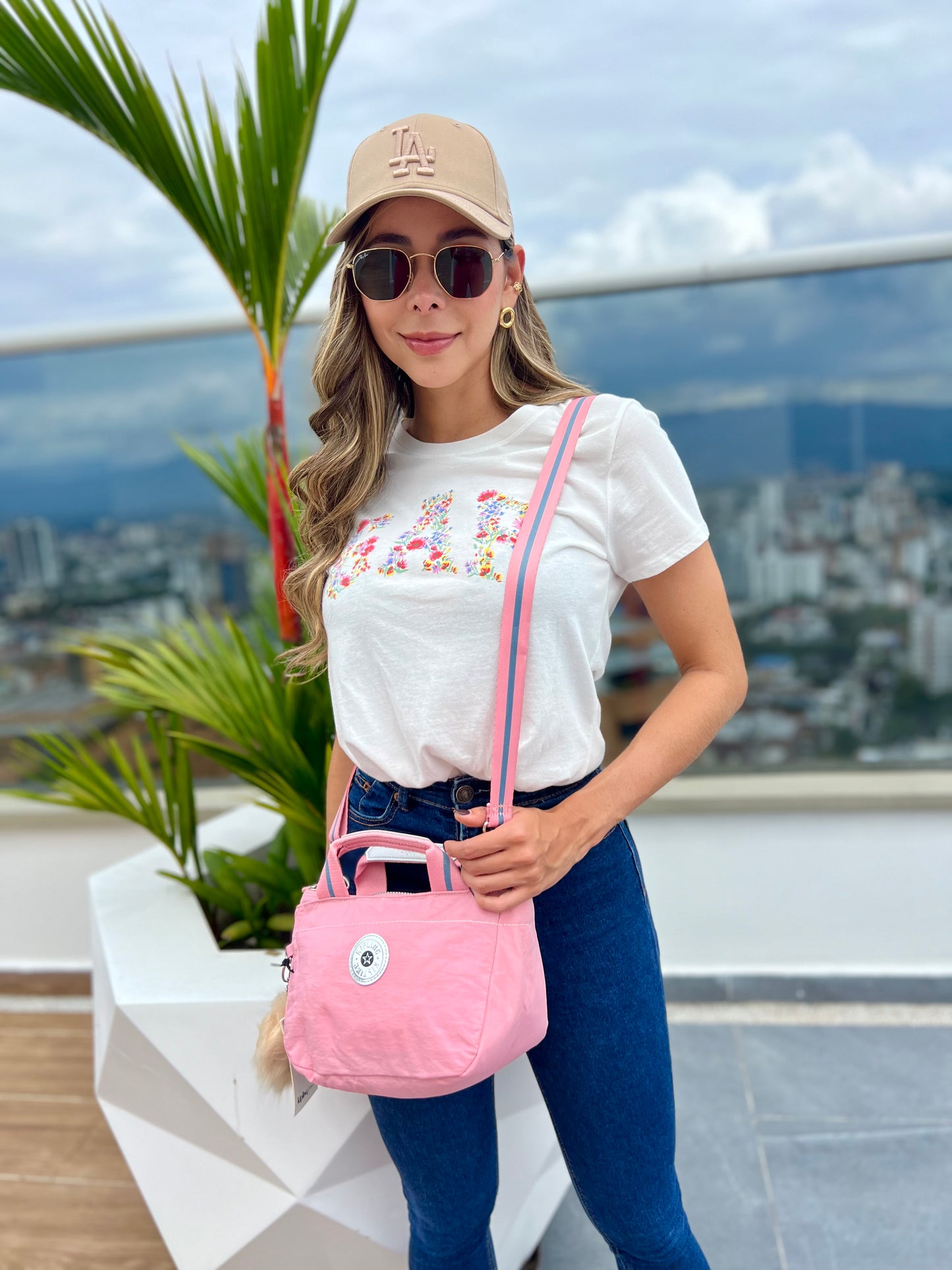 Bolso De Mano Mini Rosado Mate