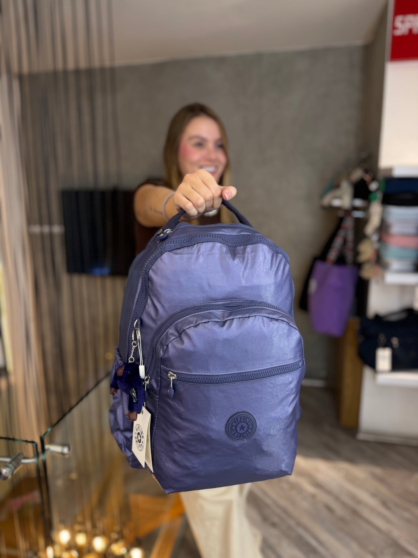 Morral Talla L Morado Metalizado