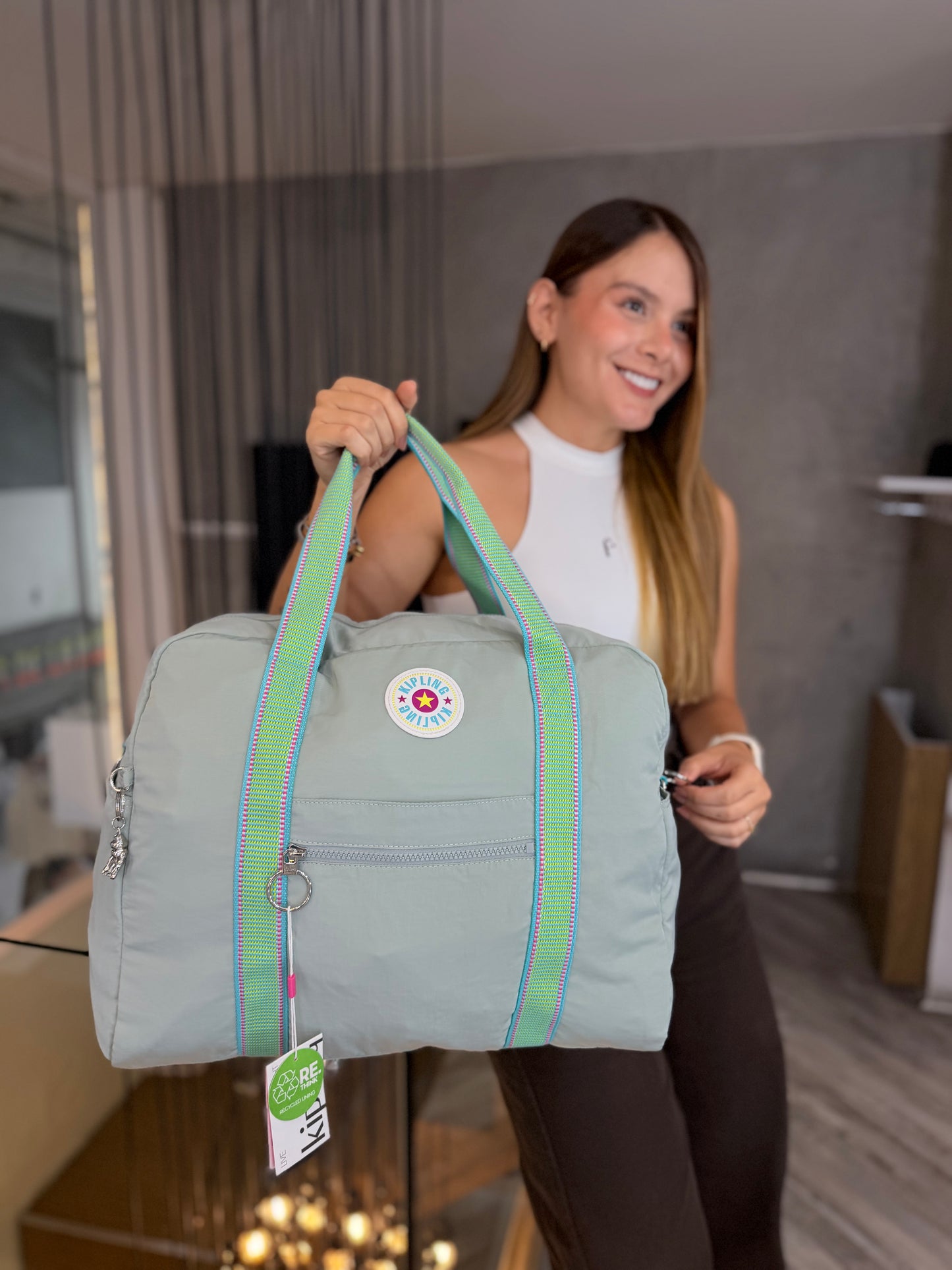 Maleta De Mano Celeste