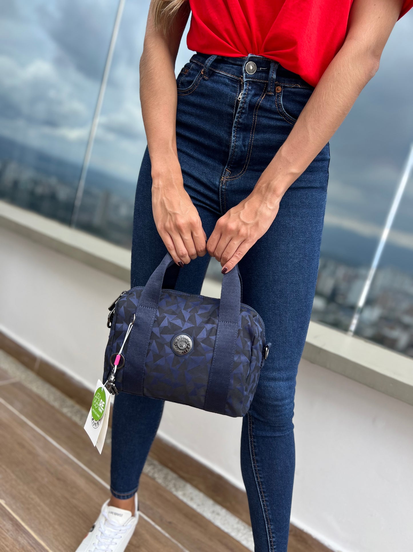 Bolso De Mano Mini Azul Lujo