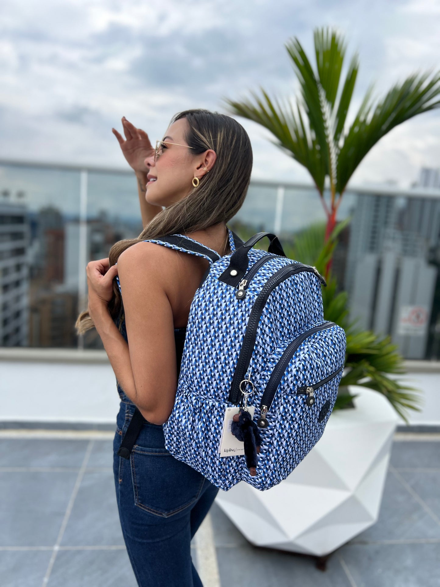 Morral Talla L Azul Estampado