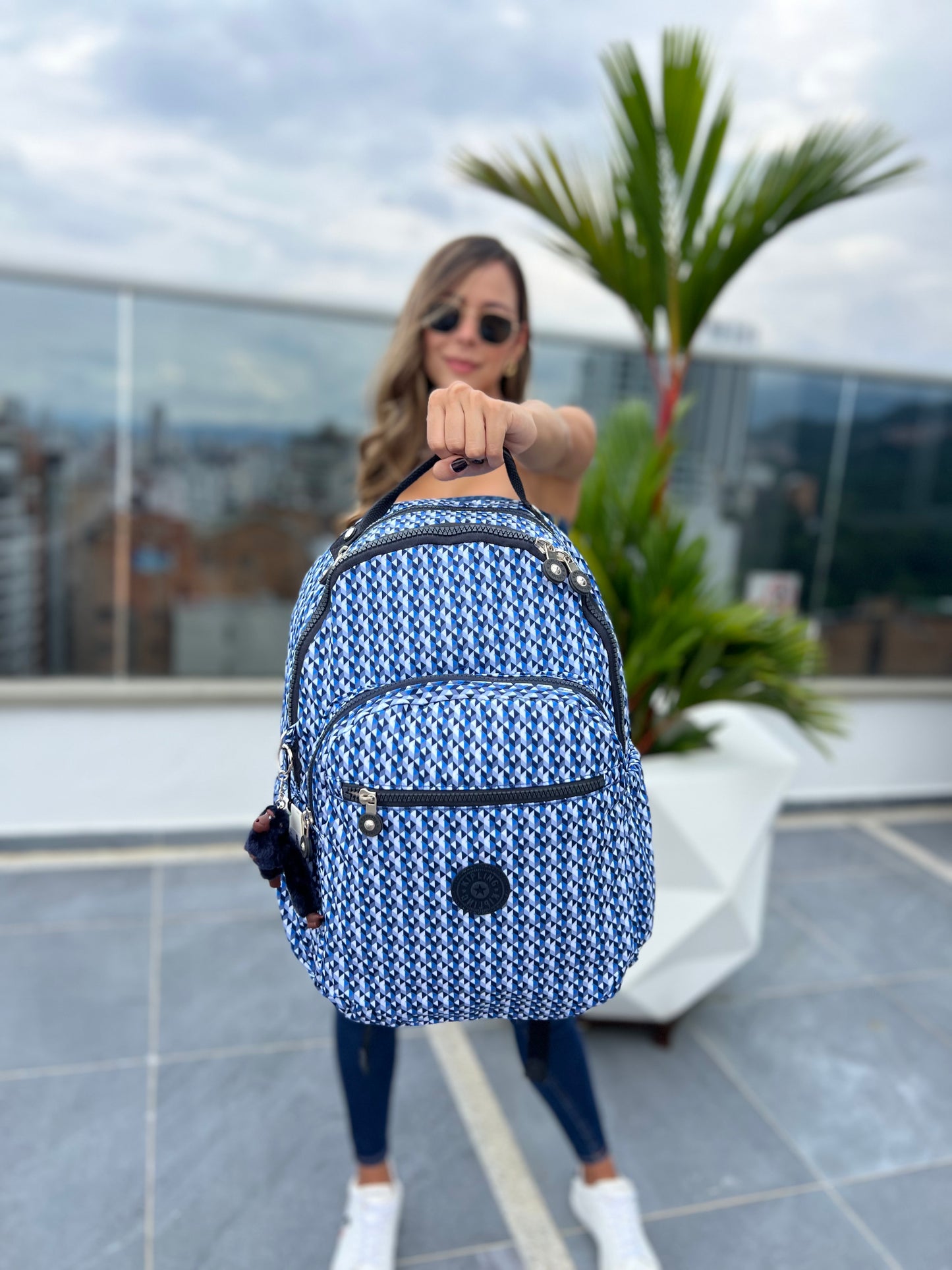 Morral Talla L Azul Estampado