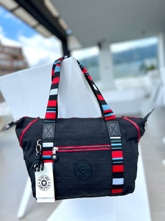 Bolso De Mano Art Negro Rojo