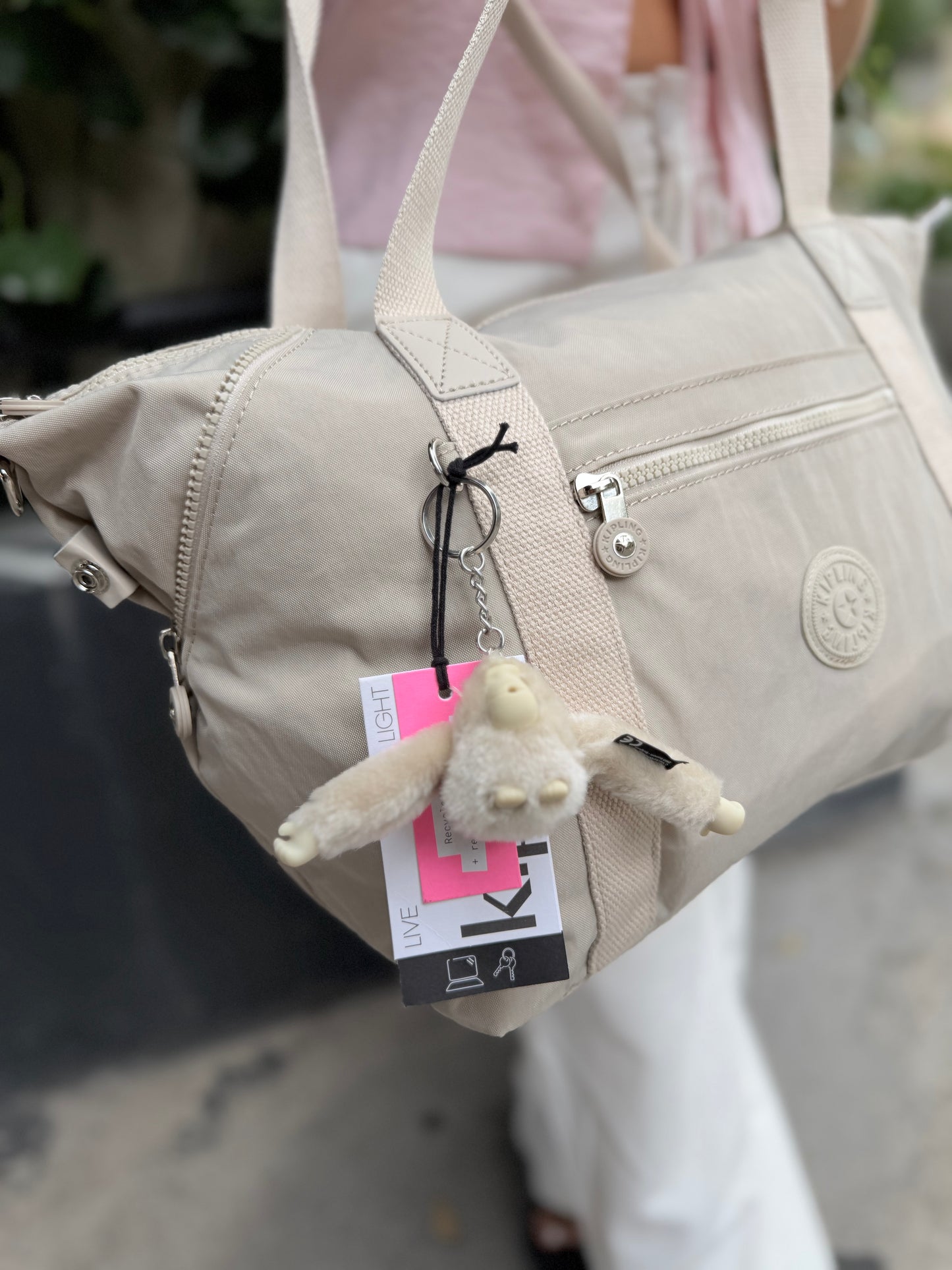 Bolso De Mano Crema