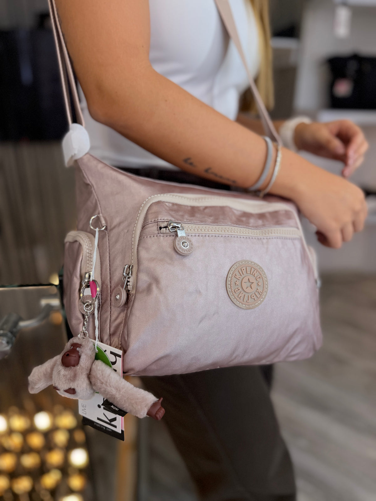 Bolso Manos Libres Oro Rosa