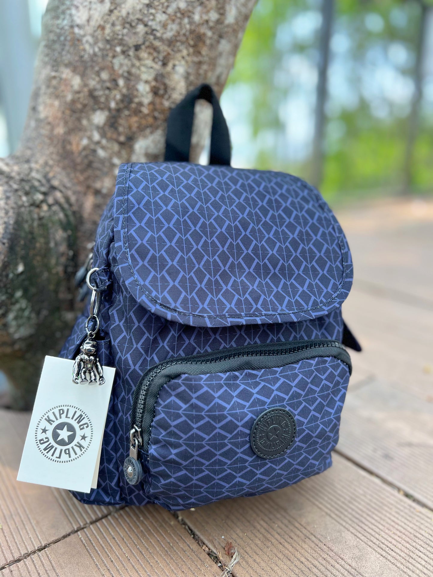 Morral City Pack S Azul Estampado