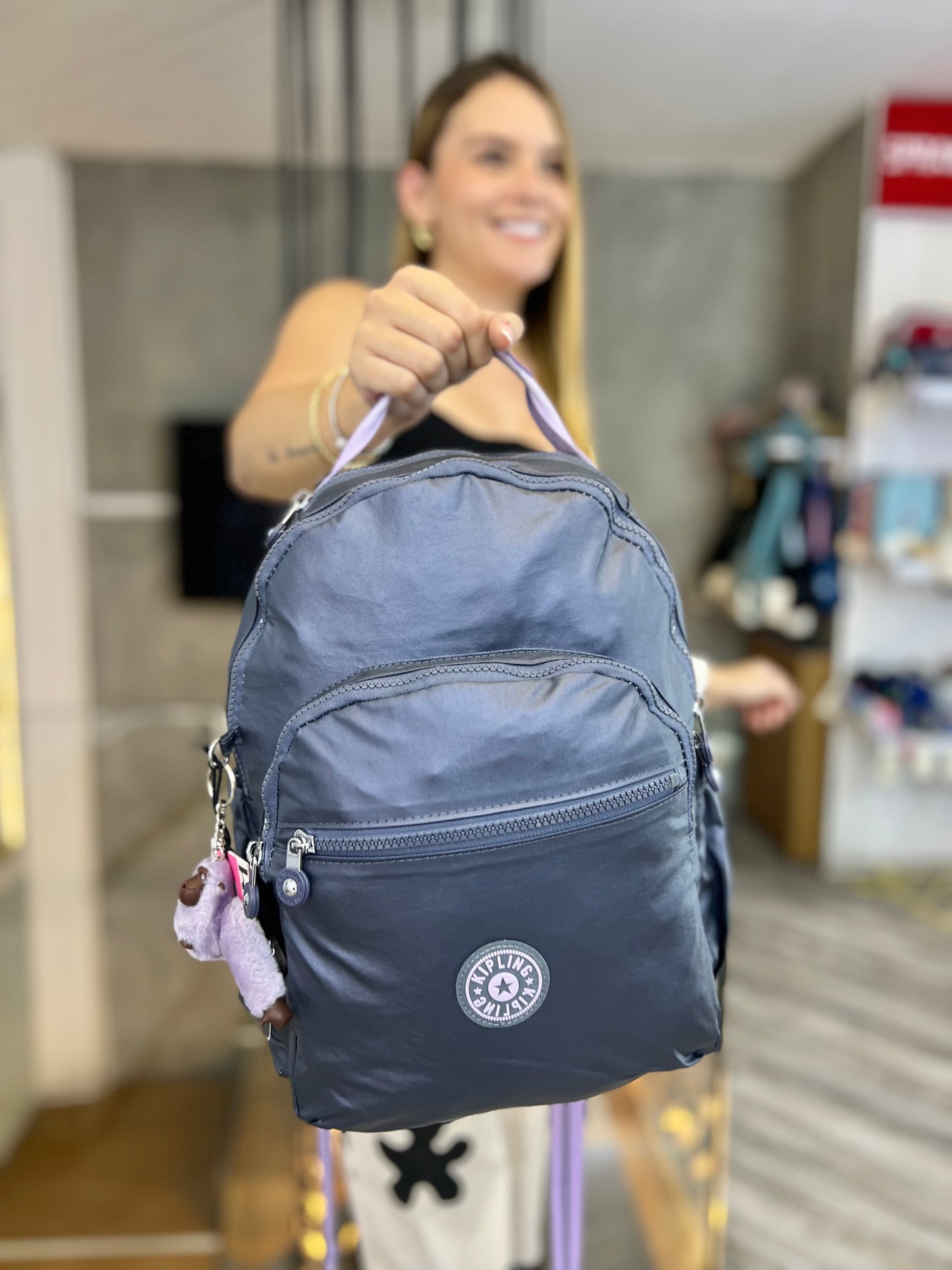 Morral Talla M Morado Metalizado