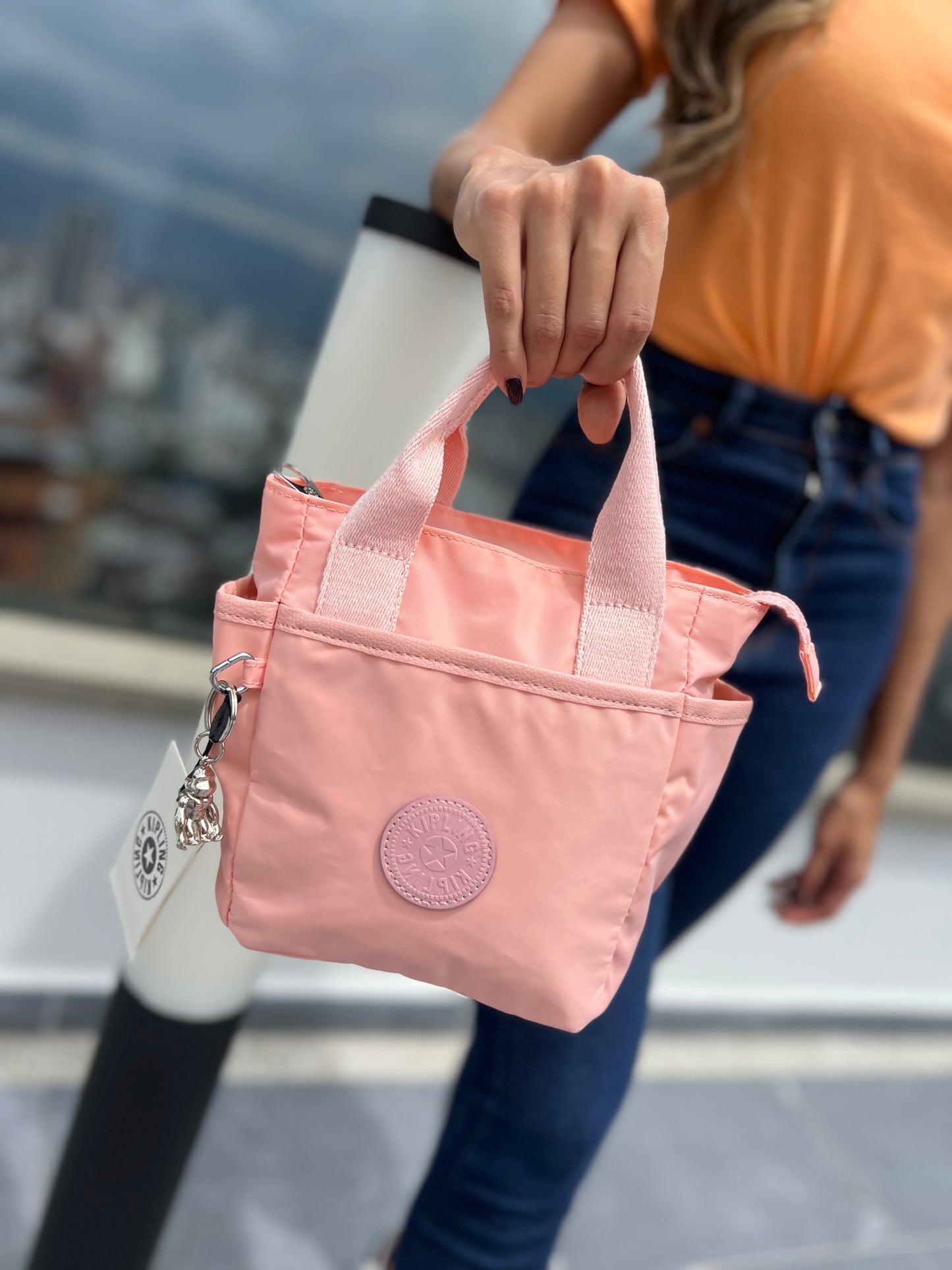 Bolso De Mano Mini Rosado Mate