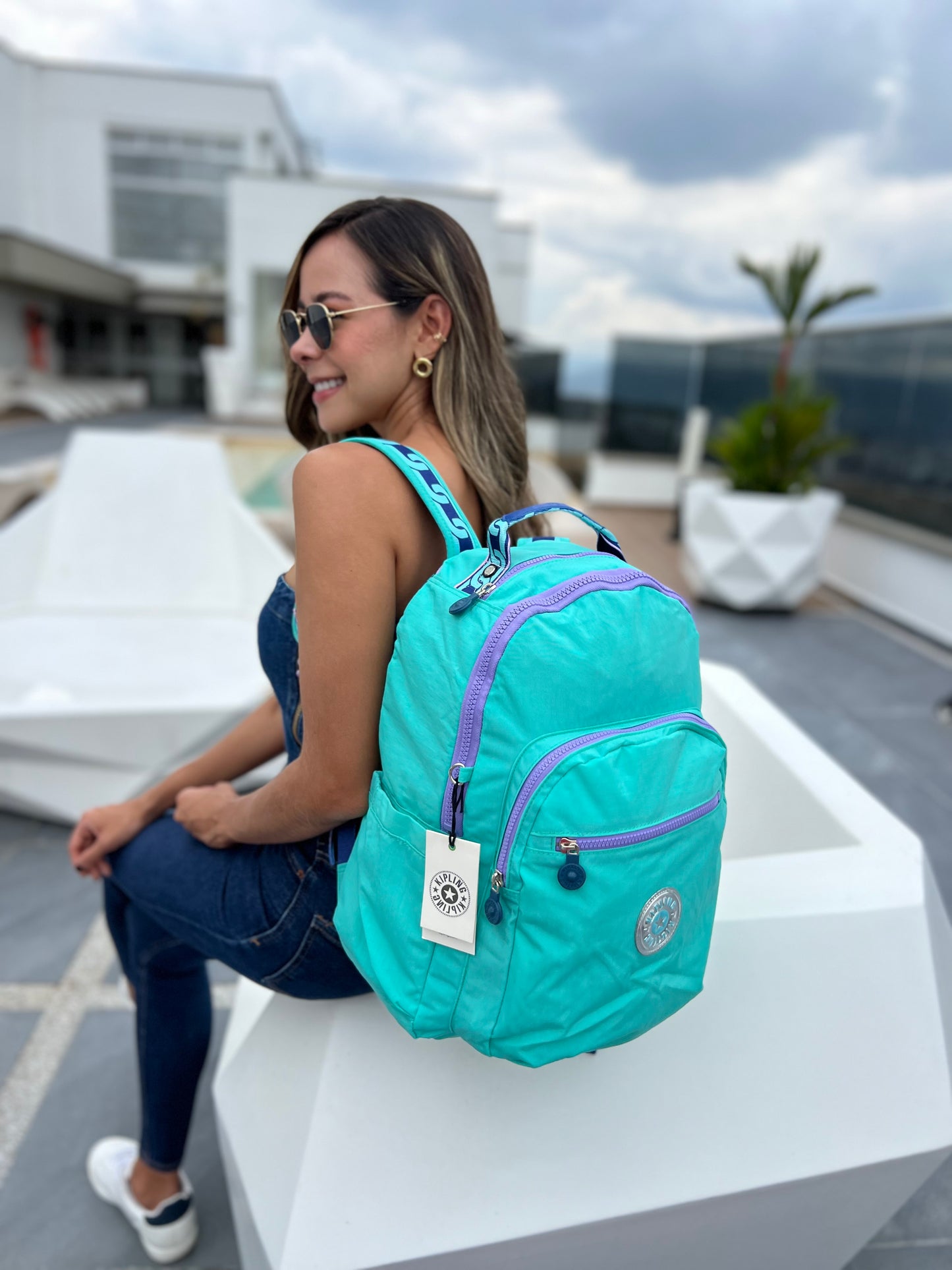 Morral Talla L Aguamarina