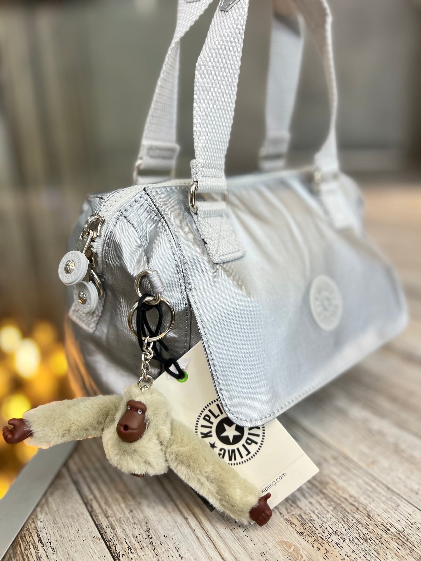 Bolso De Mano Plateado