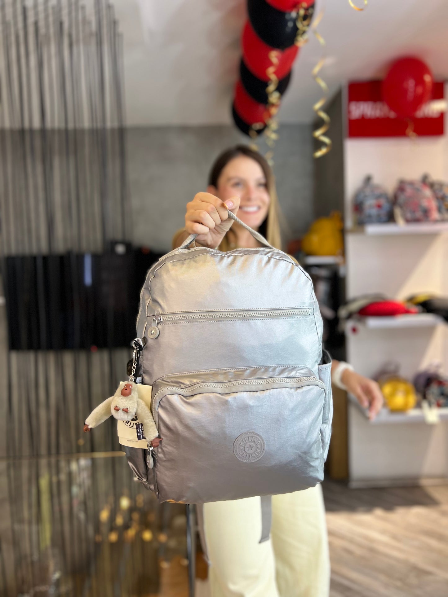 Pañalera Morral Plateado