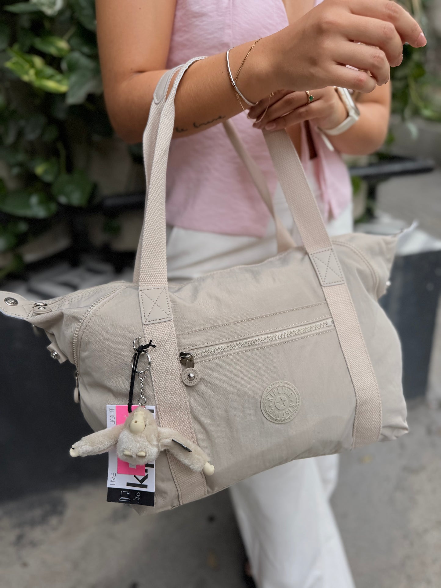 Bolso De Mano Crema