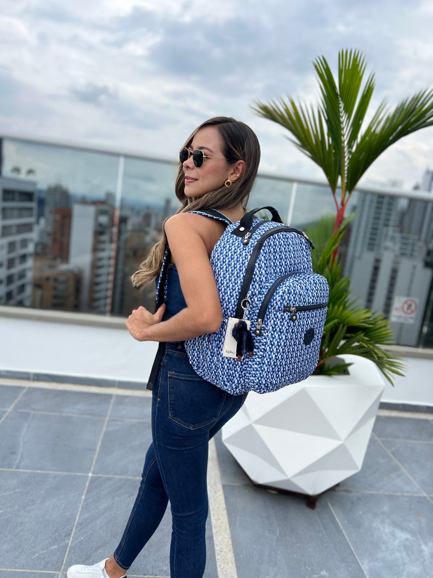 Morral Talla L Azul Estampado