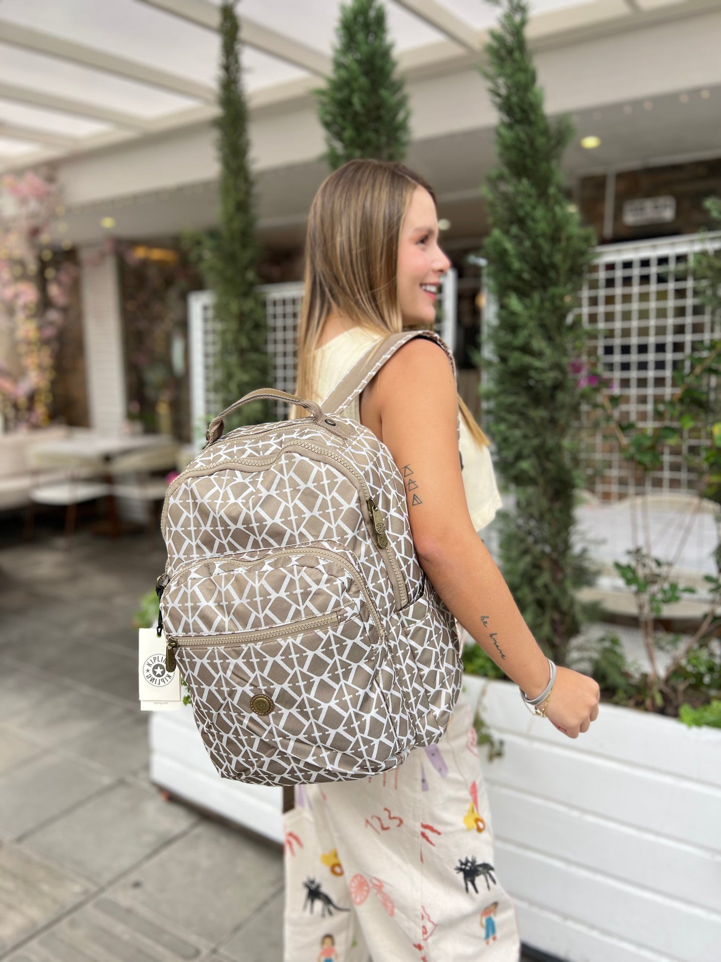 Morral Talla L Café Estampado