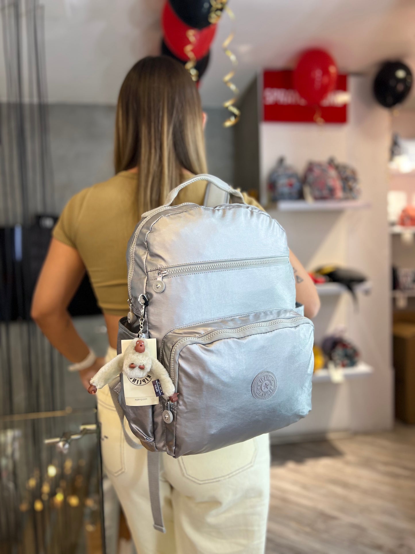 Pañalera Morral Plateado