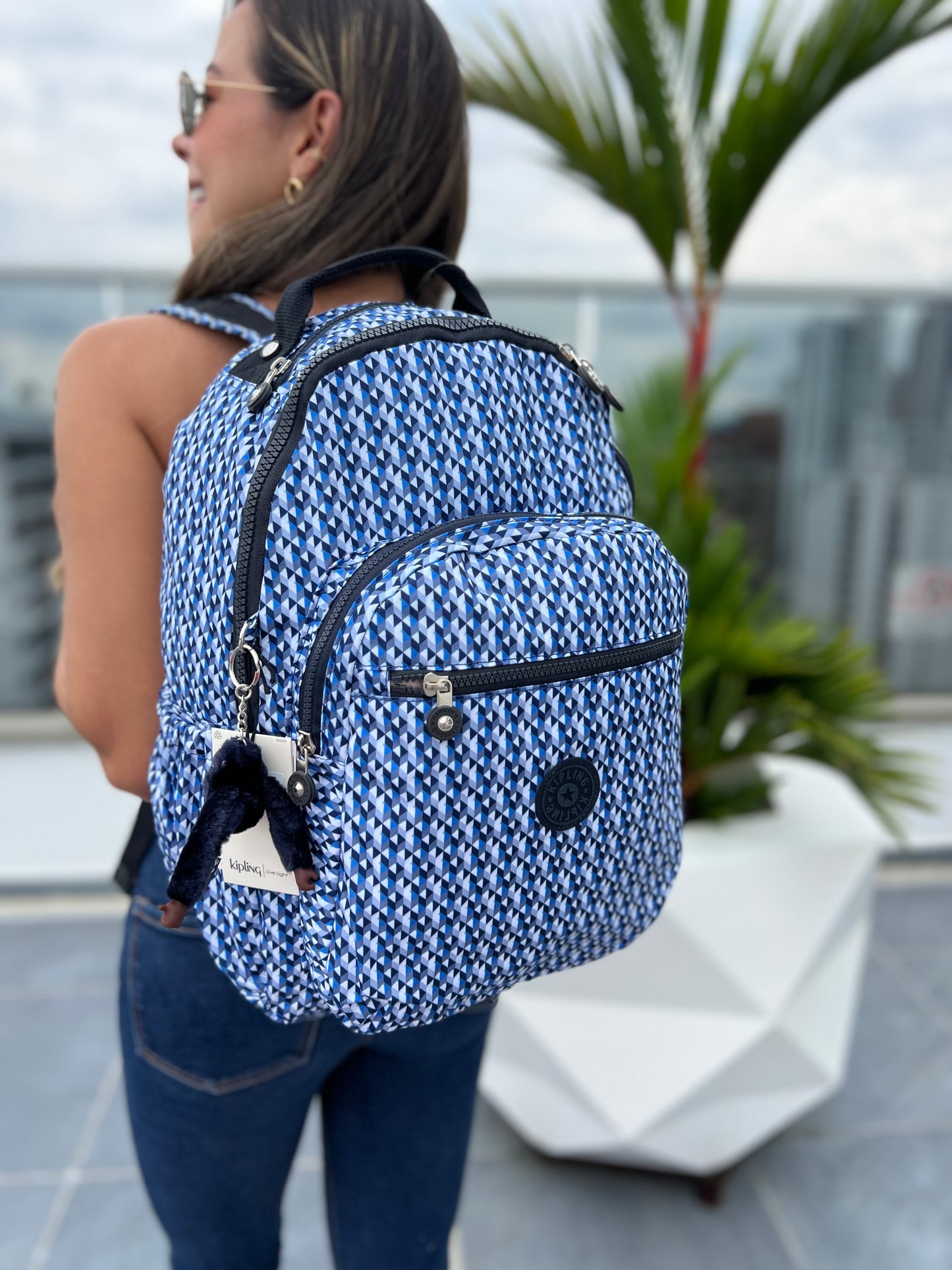 Morral Talla L Azul Estampado