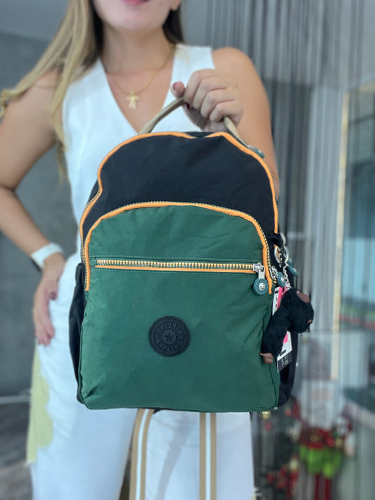 Morral Talla M Negro-Verde